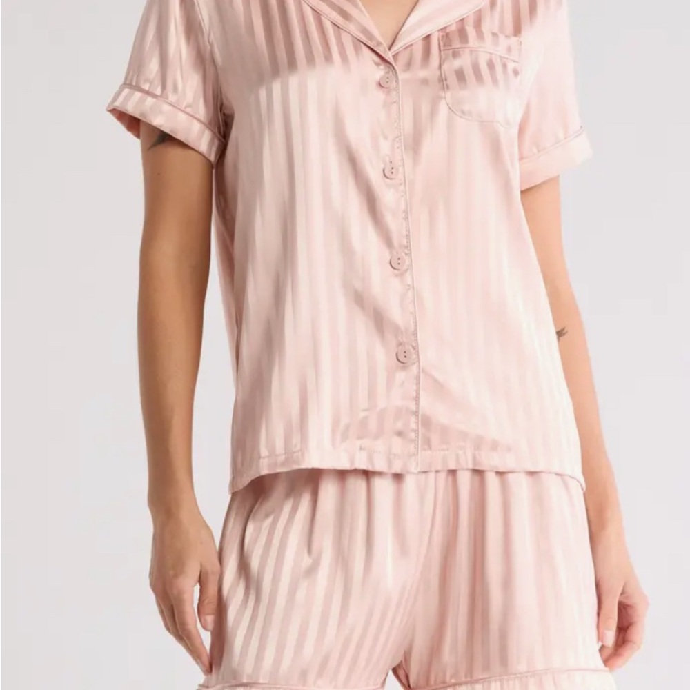 Nordstrom Pink Satin Pajama Set